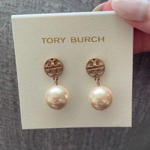 Tory Burch earrings rose gold and Peral
